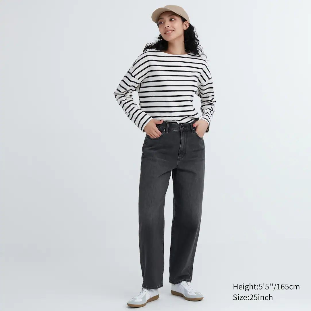 Wide Leg Tapered Jeans | UNIQLO (UK)