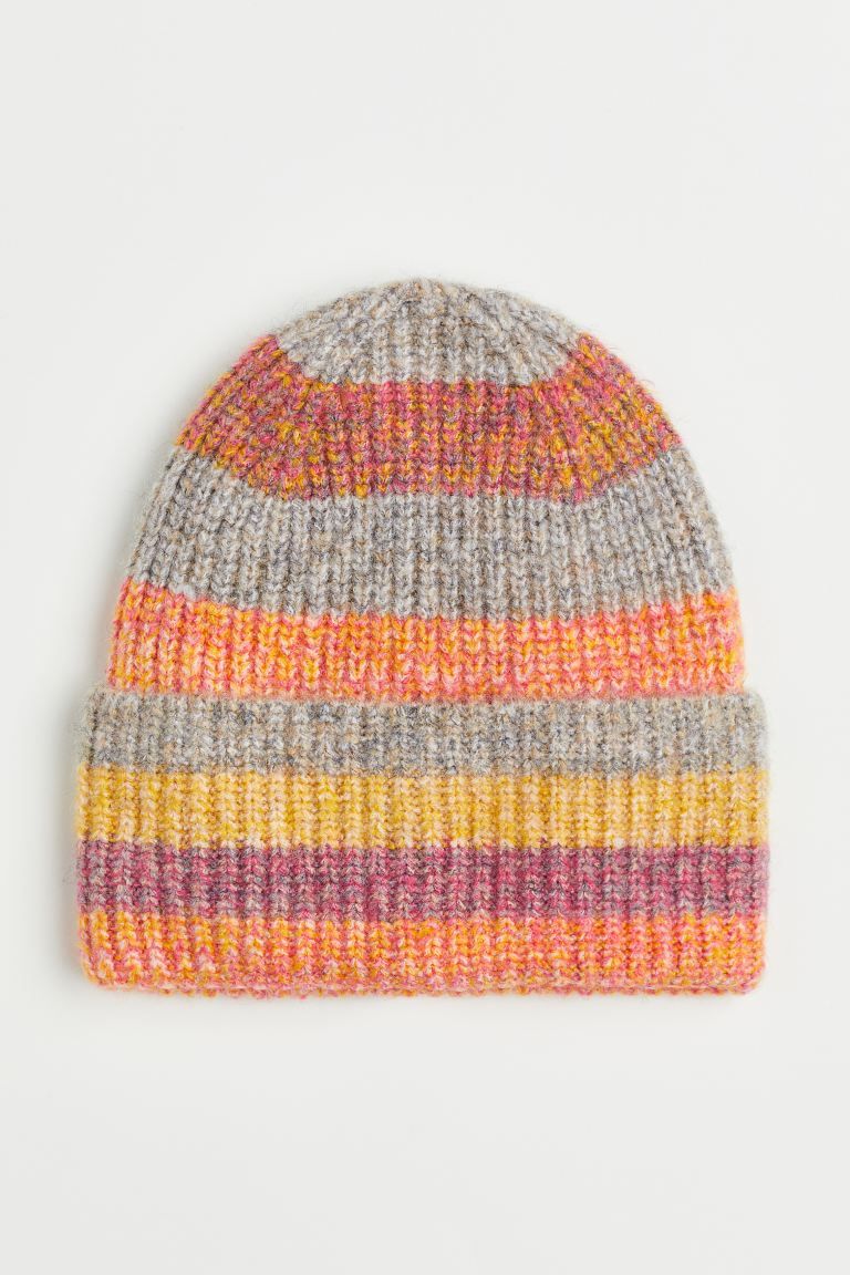 Rib-knit Hat - Orange/striped - Kids | H&M US | H&M (US + CA)