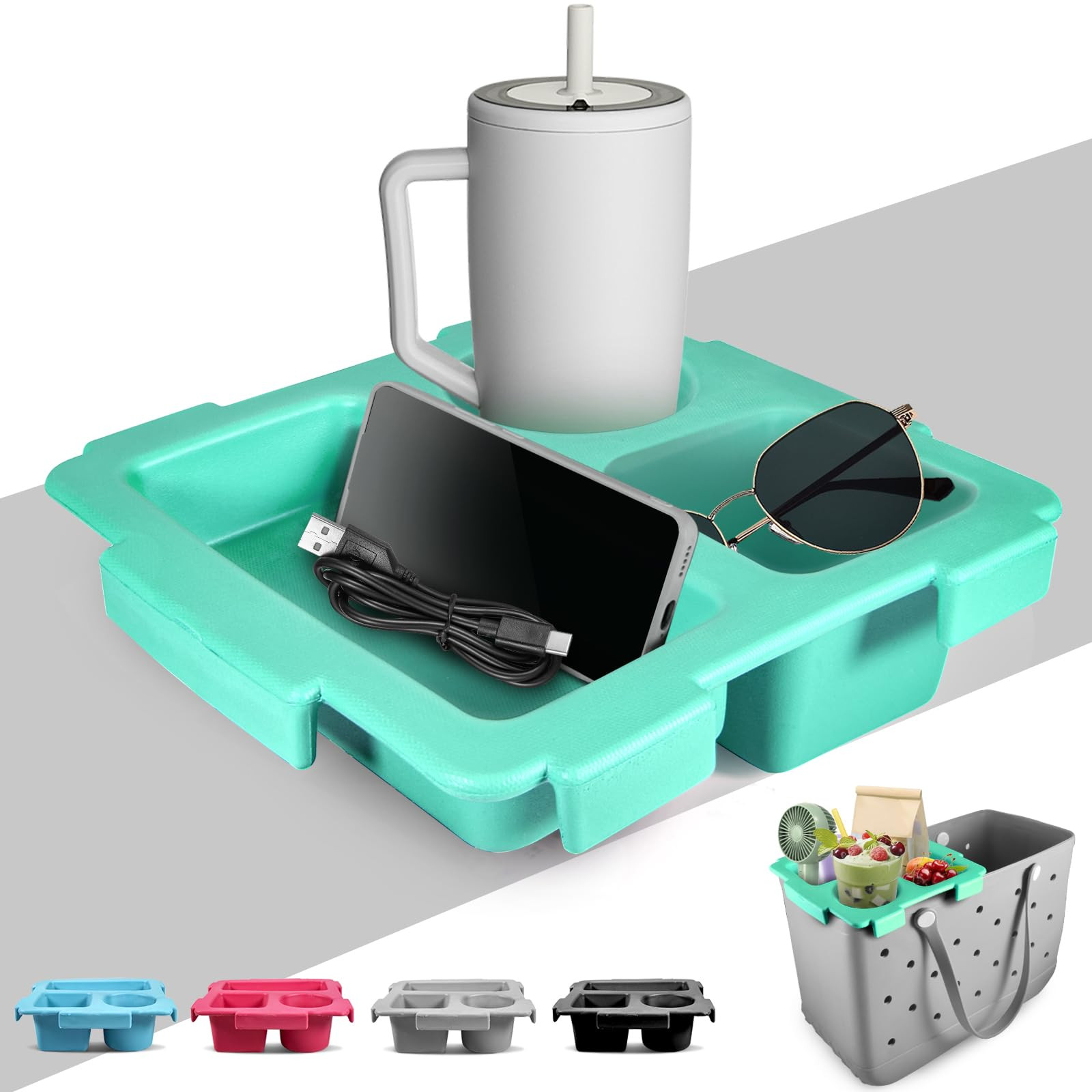 Bogg Bag Accessories for Bogg Bag X-Large, Bogg bag Tray Topper with Cup Holder, Snack & Drink Ho... | Amazon (US)