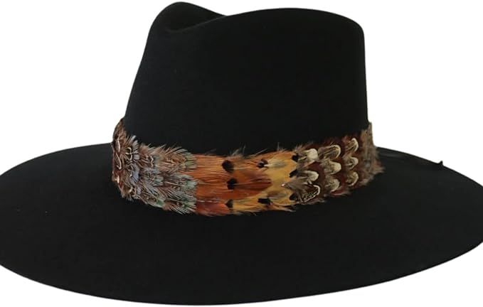 Western Feather Cowboy Hat Band for Men Women Natural Feather Shikoba | Amazon (US)