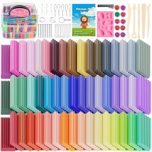 Polymer Clay Starter Kit -51 Colors, CiaraQ Oven Baking Modeling Clay Set with Sculpting Tools, Accessories, and Storage Box. Great for Crafts | Amazon (US)