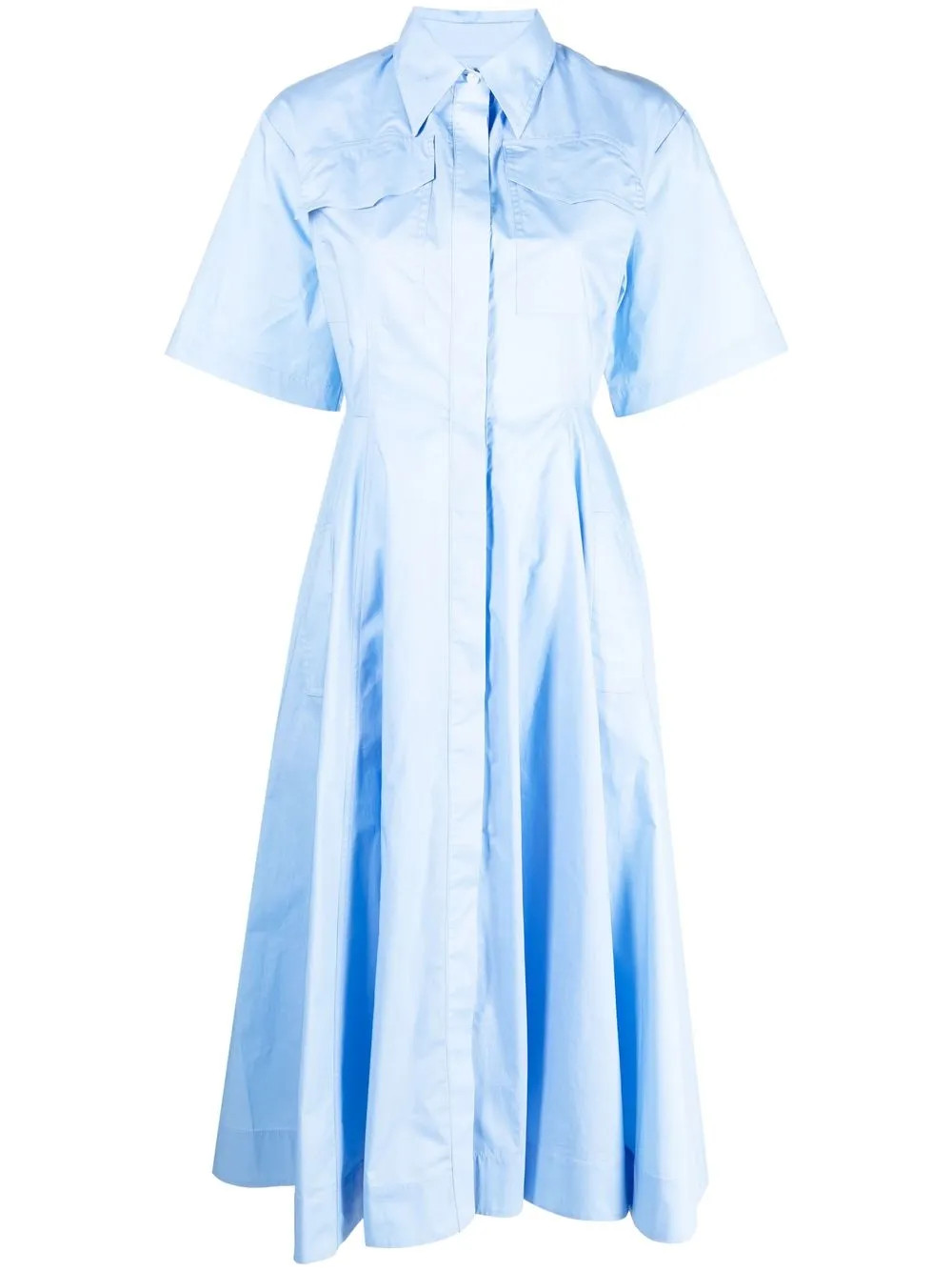 short-sleeve A-line shirt dress | Farfetch Global