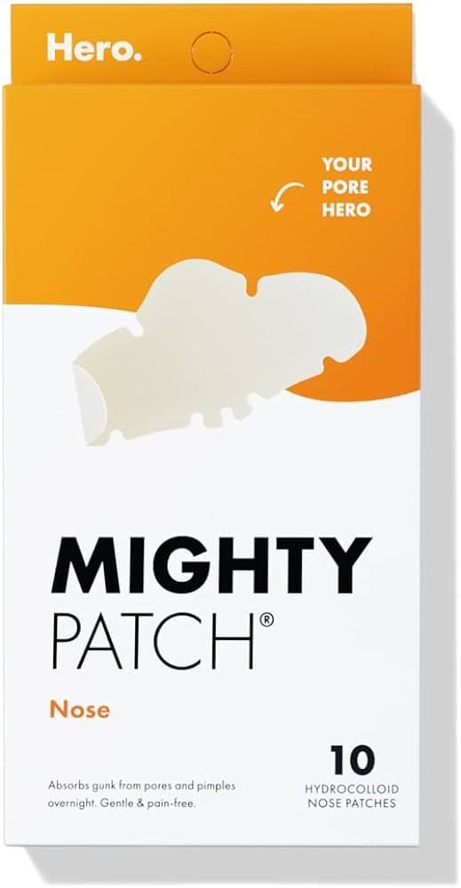 Mighty Patches for nose pores from Hero Cosmetics - XL Hydrocolloid Pimples, Zits and Oil - Derma... | Amazon (US)