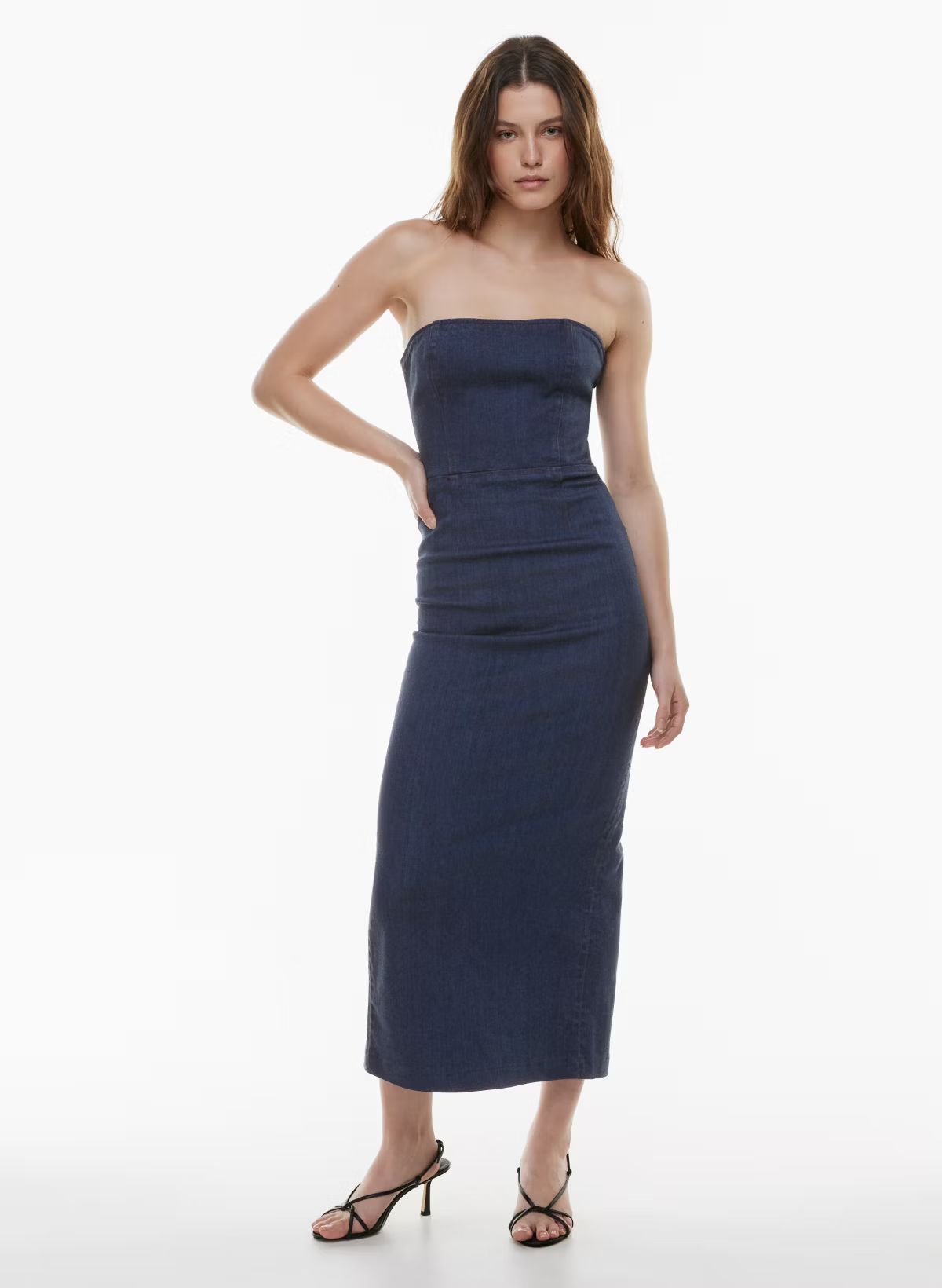 THE '90S TUBE MAXI DENIM DRESS | Aritzia