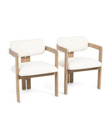 Set Of 2 Ashley Curved Back Dining Chairs | TJ Maxx