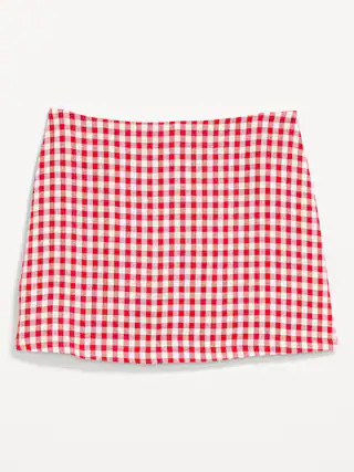 Linen-Blend Micro Skort | Old Navy (US)