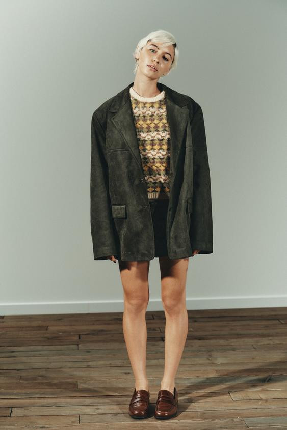 FAUX SUEDE BLAZER | Zara US