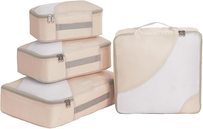 8 Set/10 Set Packing Cubes for Travel, Sturdy Suitcase Organizer in 4 Size(Extra Large, Large, Me... | Amazon (US)