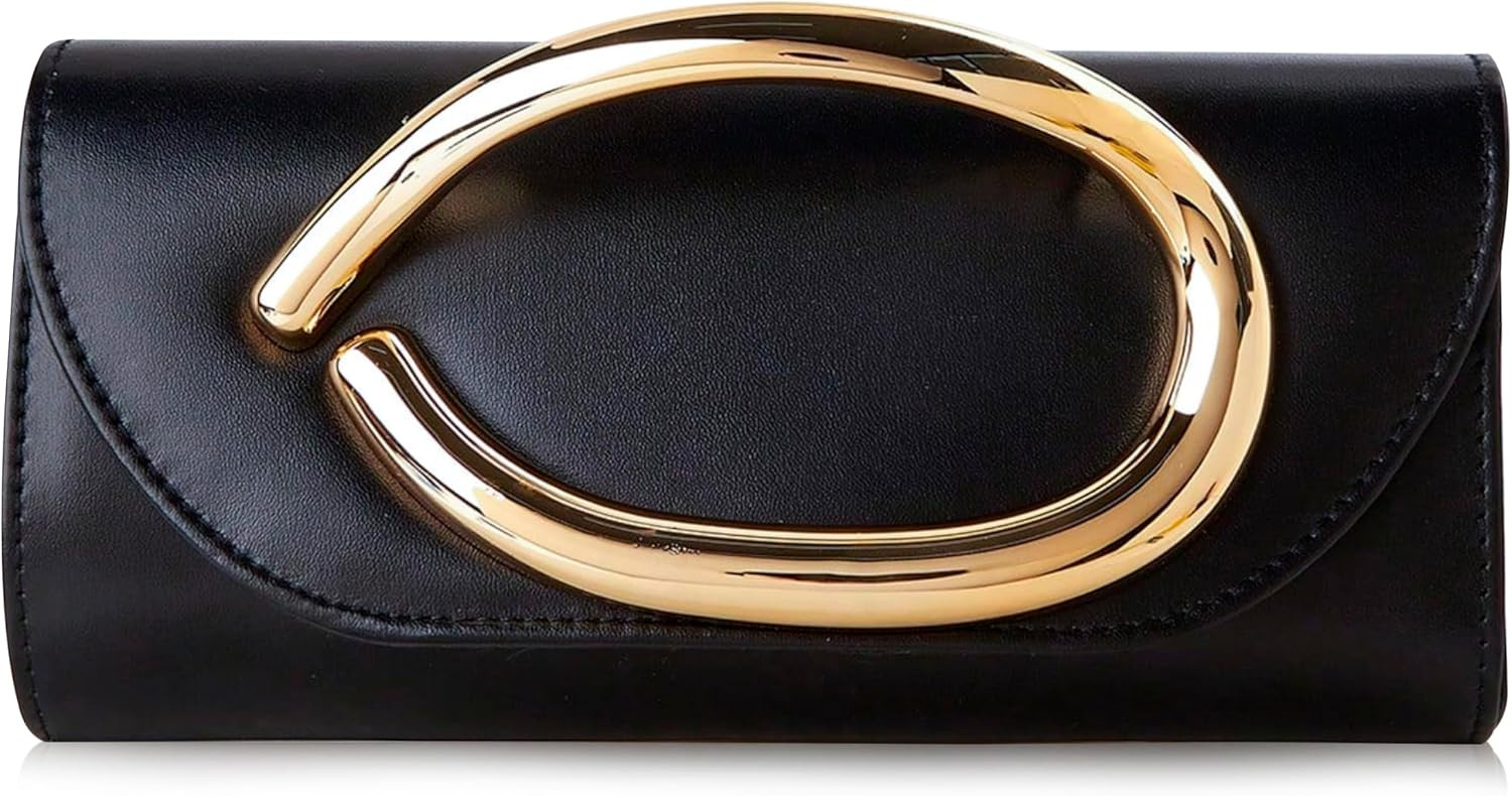 Evening Clutch Purse for Women Metal Handle Chain Bag | Amazon (US)