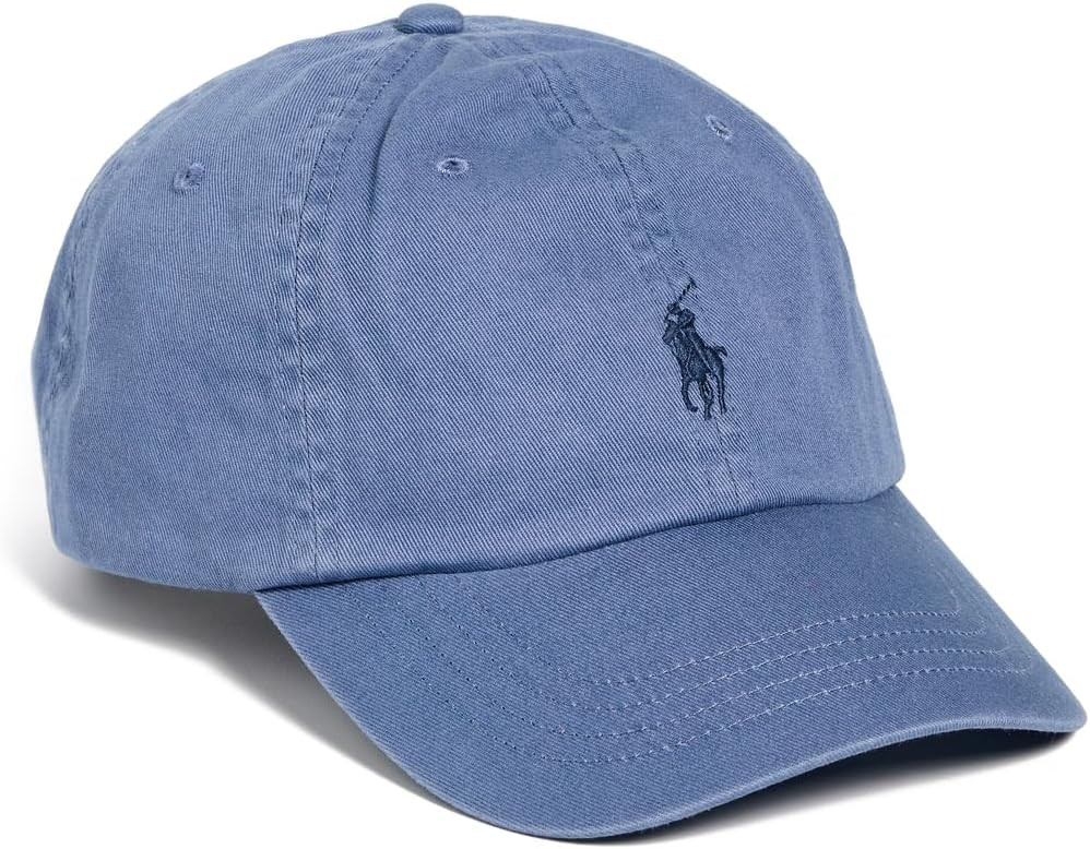 POLO RALPH LAUREN Men's Chino Sport Cap, Carson Blue/Adirondack Navy, One Size | Amazon (US)