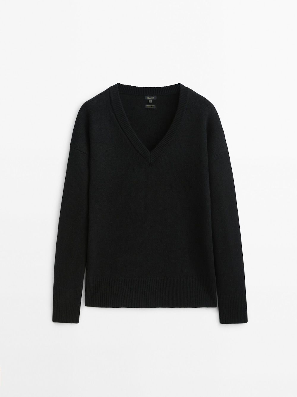 V-neck cape sweater | Massimo Dutti (US)
