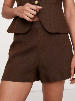 High-Rise Linen 3" Short | Banana Republic (US)