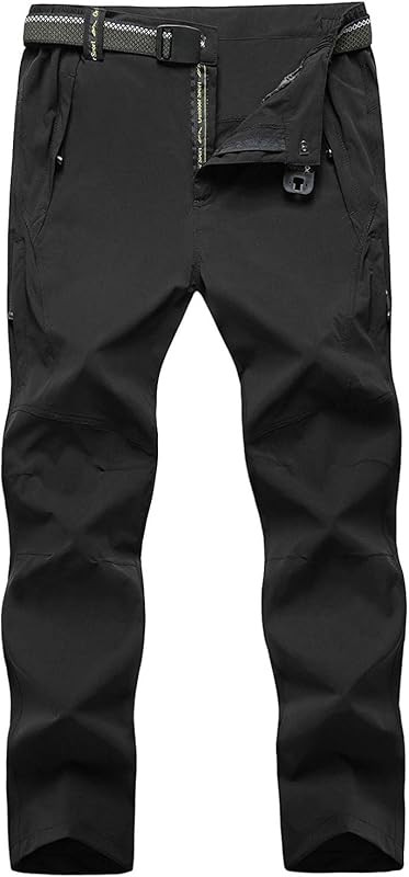 TBMPOY Men's Hiking Pants with Belt Outdoor Quick-Dry Lightweight Waterproof Fishing Mountain Pan... | Amazon (US)