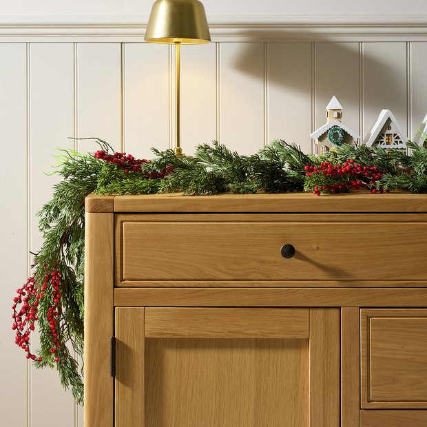 Habitat Cedar with Red Berry Christmas Garland | argos.co.uk