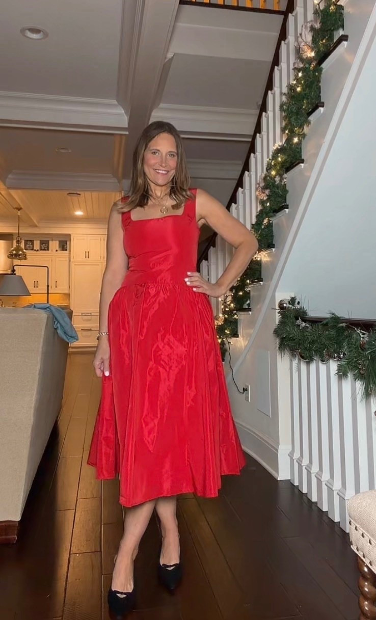 Holiday outfit idea from J.Crew! This would be a perfect outfit for any upcoming holiday parties or dinners you have coming up. Pair it with heels, a statement necklace, and a long coat to complete the look! 

#LTKHoliday #LTKMidsize #LTKOver40