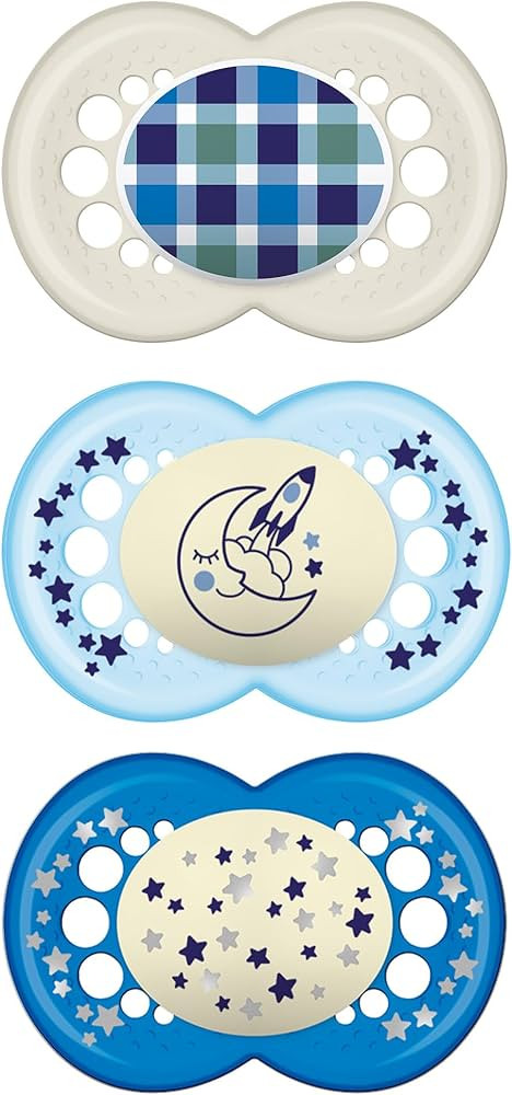 MAM Day & Night Pacifier Value Pack (1 Day & 2 Night Pacifiers), 16 Plus Months, Glow in The Dark... | Amazon (US)
