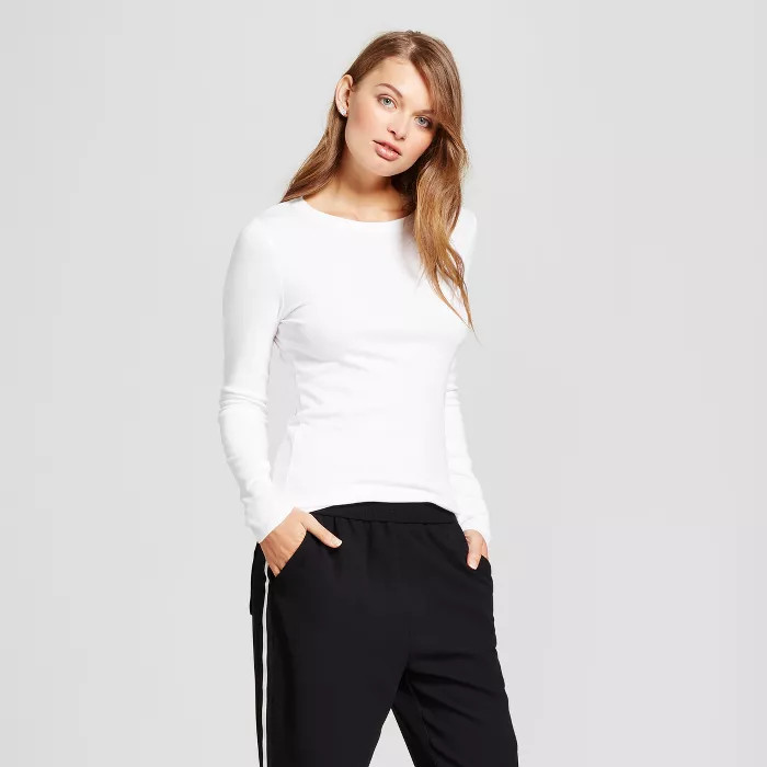 Women's Regular Fit Long Sleeve Crewneck T-Shirt - A New Day™ | Target