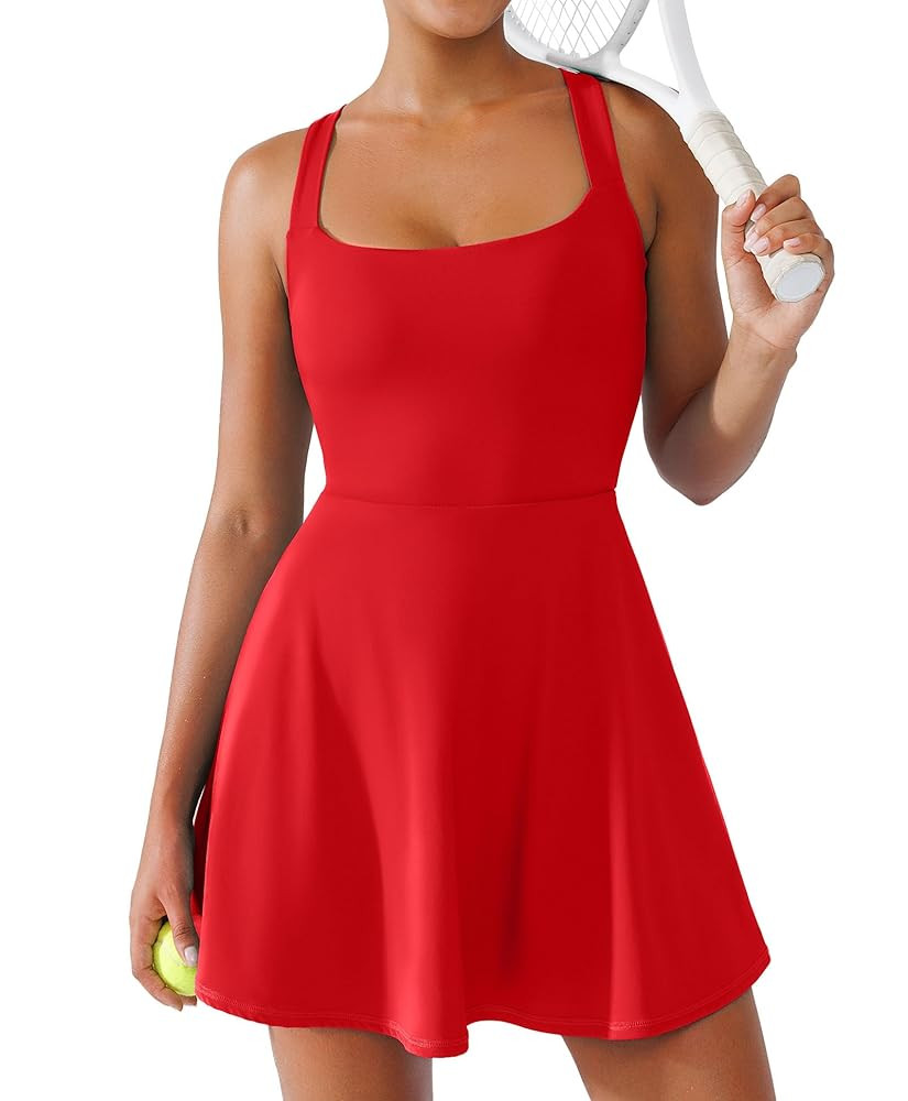 BRXL Built-in Pull Down Shorts and Bra Tennis Dress for Women UPF50+ Athletic Pickleball Workout ... | Amazon (US)