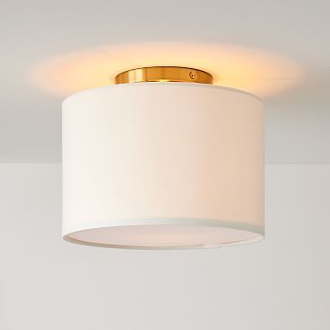 Fabric Shade Drum Flushmount | West Elm (US)