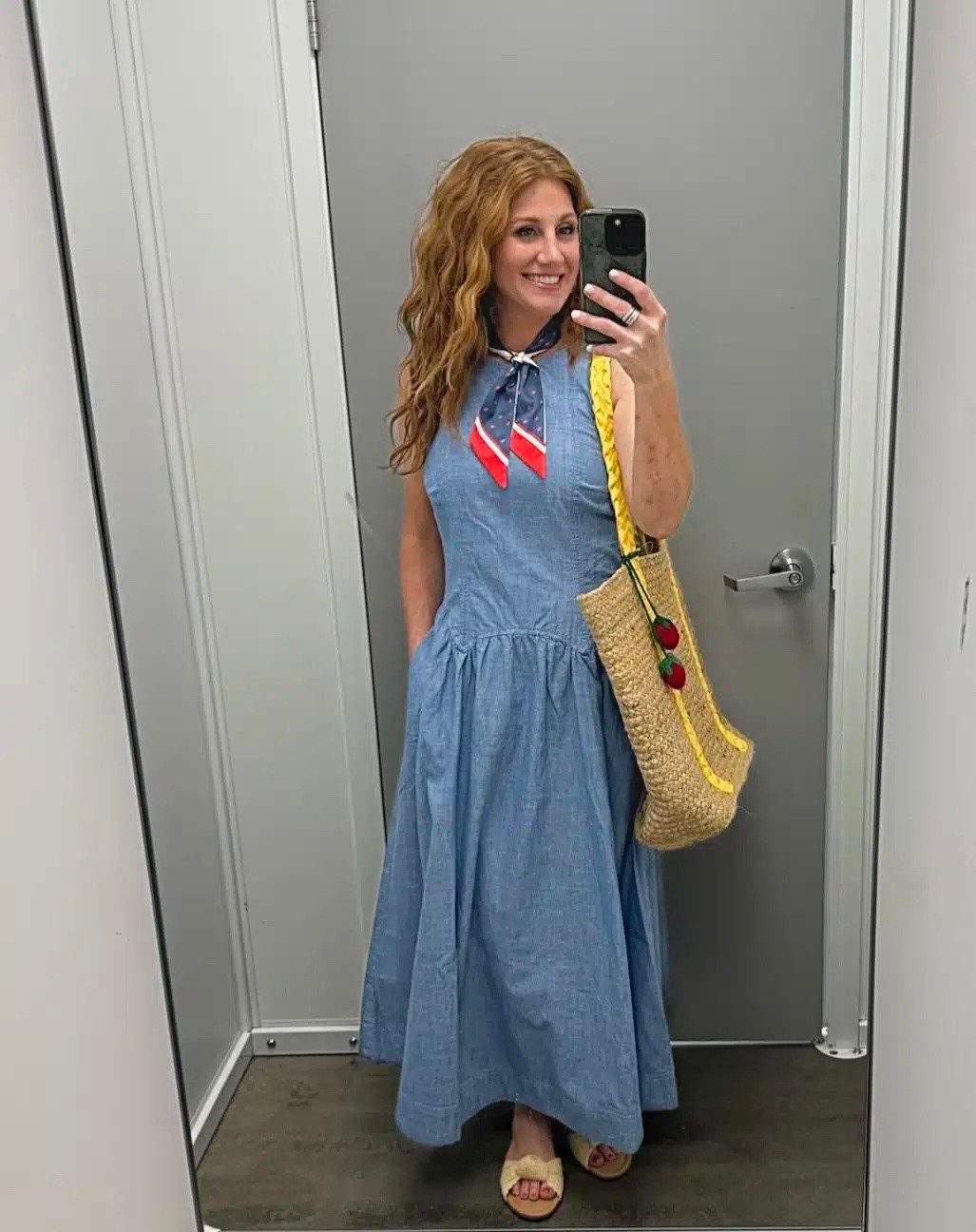 This chambray dress is a great petite find. Stephanie is 5’3 and she’s wearing a size XS.

#LTKSeasonal #LTKOver40 #LTKPetite