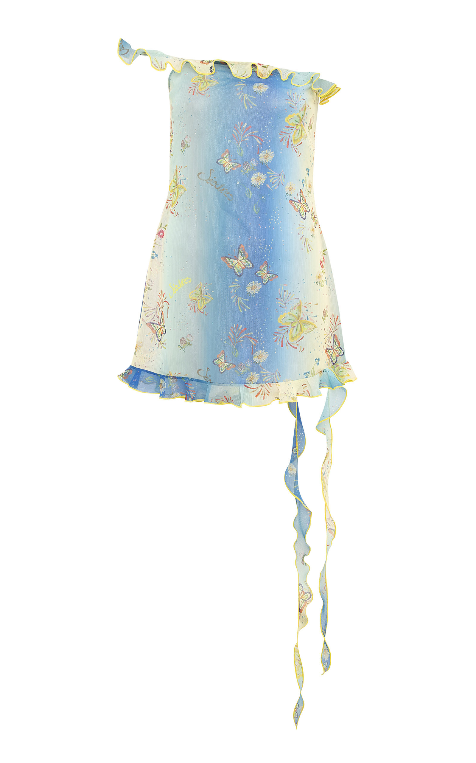 Kyla Butterfly Ruffled Mini Dress | Moda Operandi (Global)