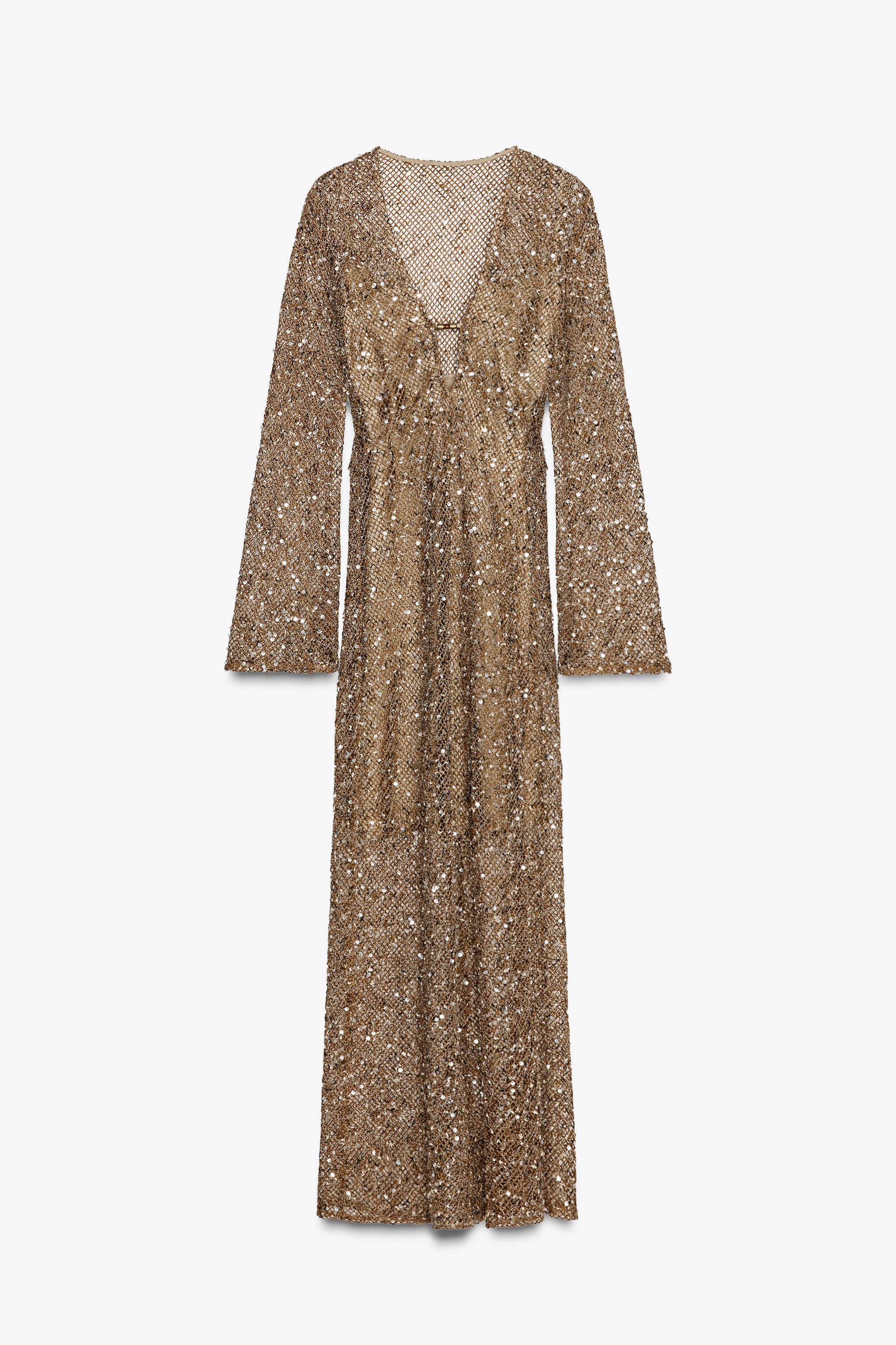 SEQUINNED MIDI DRESS | Zara UK