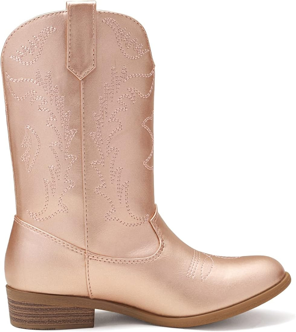DREAM PAIRS Cowgirl Cowboy Western Boots Boys Girls Mid Calf Riding Shoes Little Kid/Big Kid | Amazon (US)