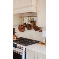 Unlacquered Solid Brass Hanging Pot & Pan, Kitchen Rack Organizer Hook Rail Hooks For | Etsy (US)