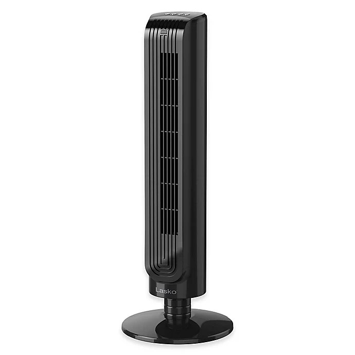 Lasko® 32-Inch 3-Speed Oscillating Tower Fan with Remote Control in Black | Bed Bath & Beyond