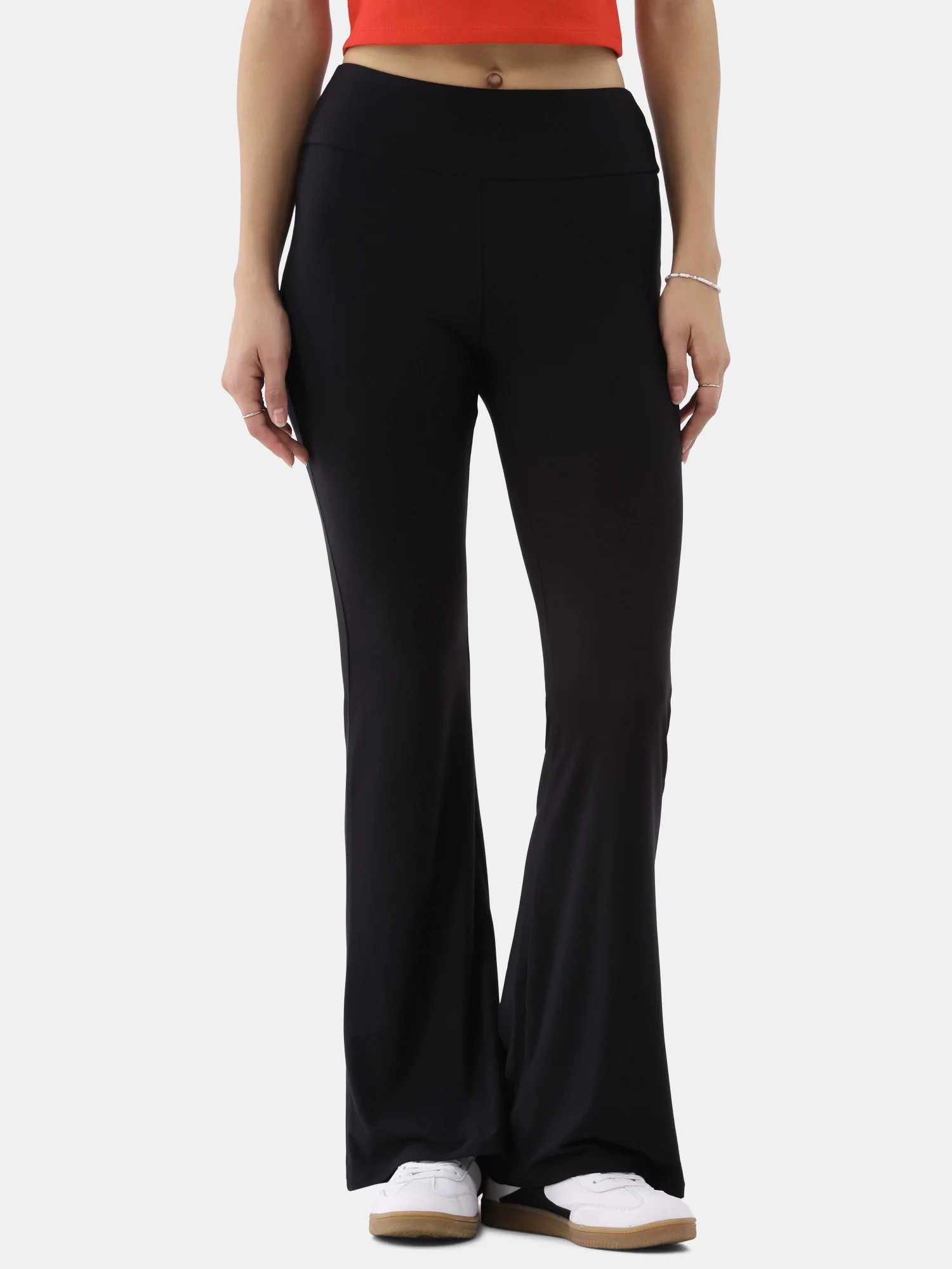 No Boundaries Pull On Flare Pants, 32” Inseam, 1 or 2-Pack, Women’s - Walmart.com | Walmart (US)