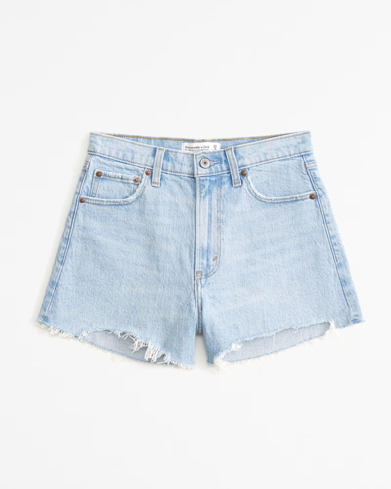 Women's High Rise 90s Cutoff Short | Women's | Abercrombie.com | Abercrombie & Fitch (US)