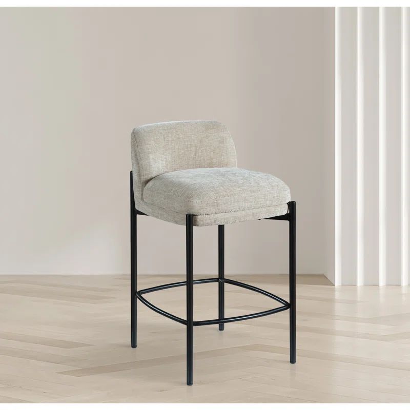 Brixen Upholstered 26'' Counter Stool with Metal Frame (Set of 2) | Wayfair North America