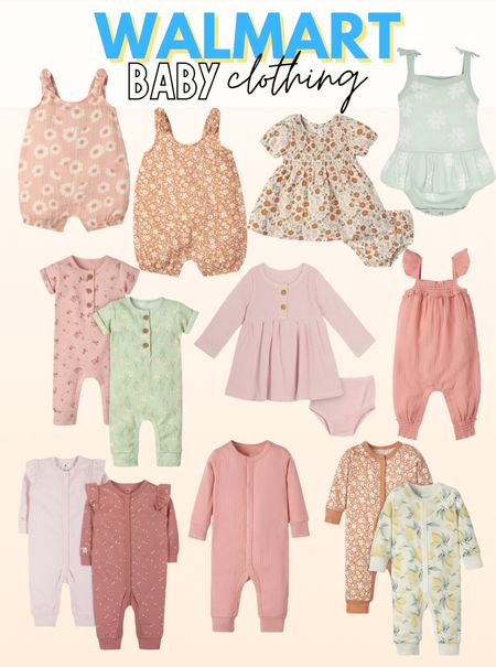 Baby girl clothing from Walmart! Omg so freaking cute!! So many cute onesies and rompers. 

#LTKkids #LTKbaby #LTKbump