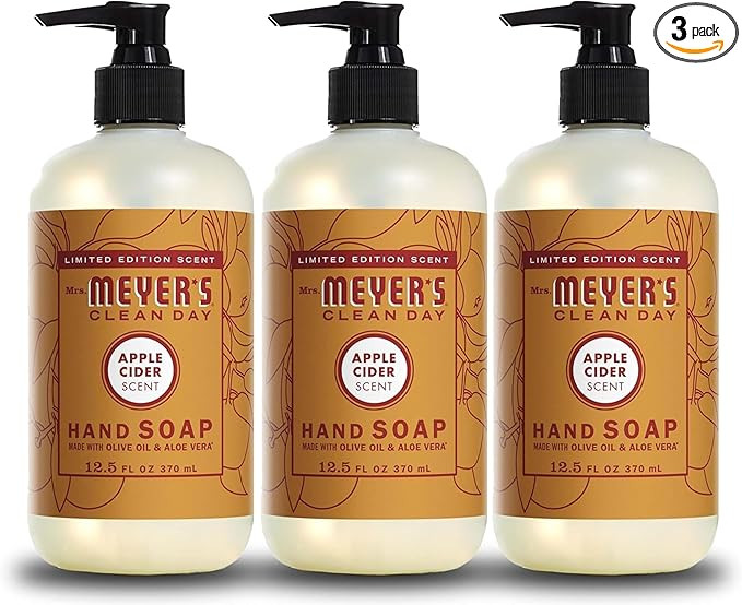 MRS. MEYER'S CLEAN DAY Hand Soap, 12.5 Oz (Pack of 3) | Apple Cider | Essential Oils | Amazon (US)
