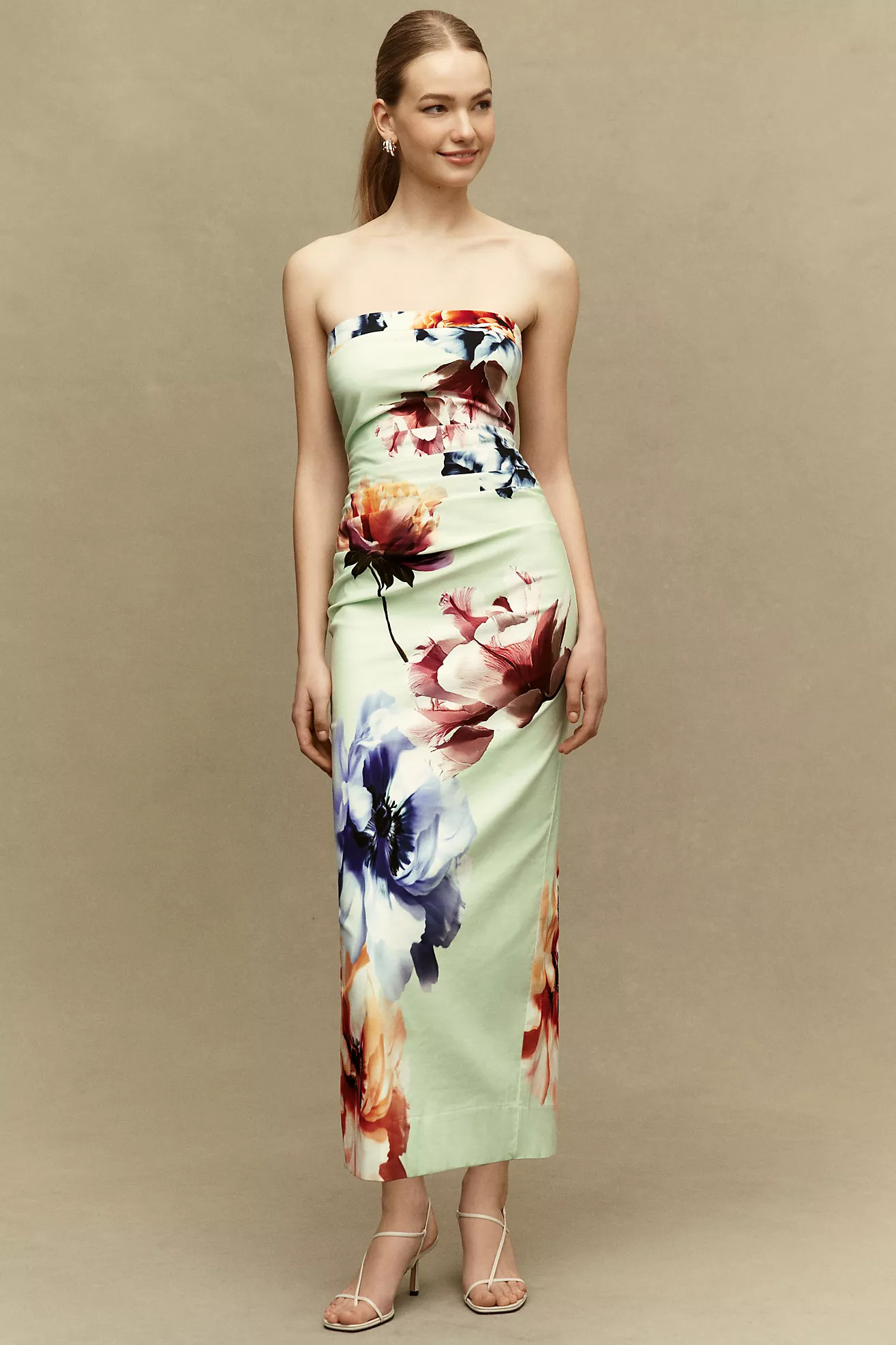 BHLDN Amaya Strapless Midi Dress | Anthropologie (US)