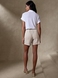 Linen-Blend Easy Short | Banana Republic Factory