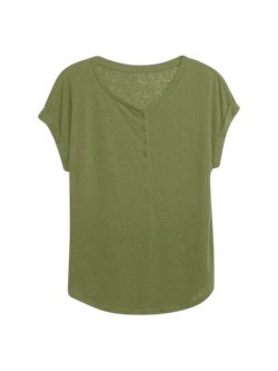 Linen Blend Henley T-Shirt | Gap (US)