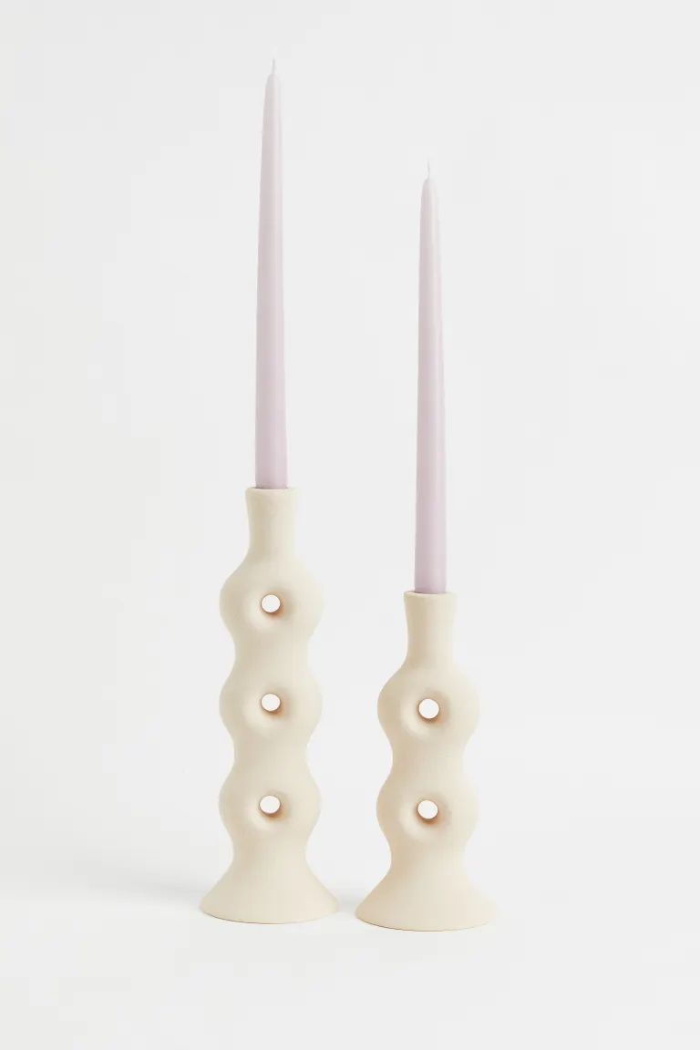 Stoneware Candlestick | H&M (US + CA)