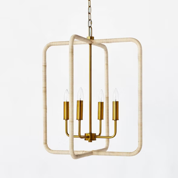 Seagrass Lantern Ceiling Pendant Brass - Threshold™ designed with Studio McGee | Target