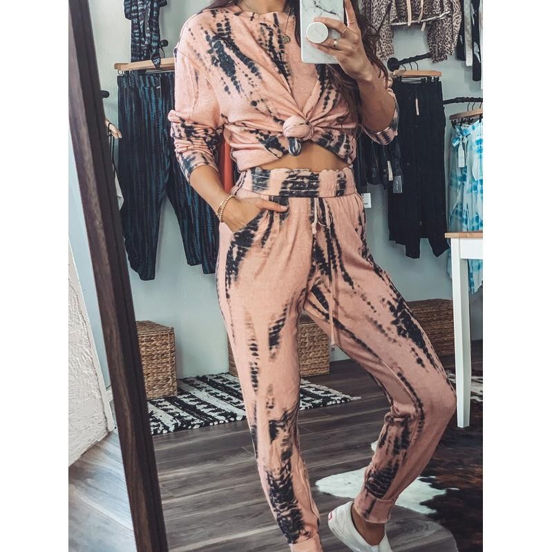 Peach Tie Dye Lounge Set | Kell Parker