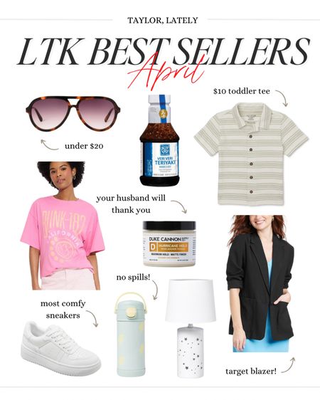 LTK best sellers for the month of April! The best work blazer, graphic tee, sneakers, and more.


#LTKBaby #LTKFamily #LTKKids