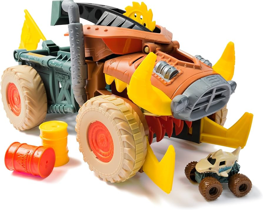 Monster Jam Mini Jam, Megalodon Mad Hog Chomper and Monster Truck, Fun Cleanup and Storage, Kids ... | Amazon (US)
