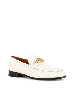 Valentino Garavani V Logo Gate Loafer in Ivory | FWRD | FWRD 