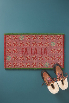 Peppermint Printed Coir Doormat | Anthropologie (US)