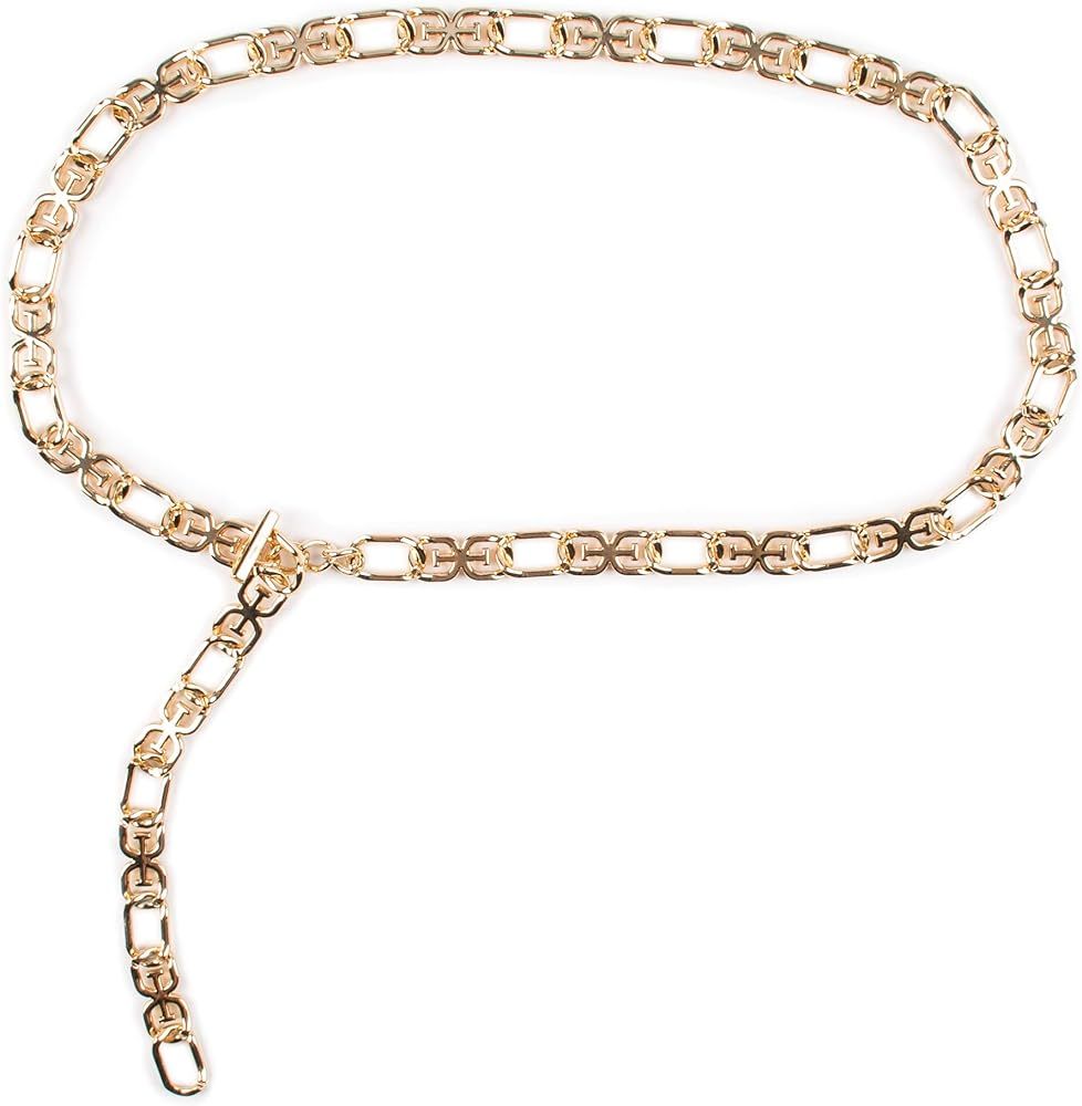 Sam Edelman Women's Fully Adjustable Double-e Logo Chain Link Dress Belt | Amazon (US)