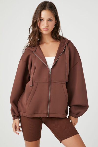 Scuba Knit Zip-Up Hoodie | Forever 21 (US)