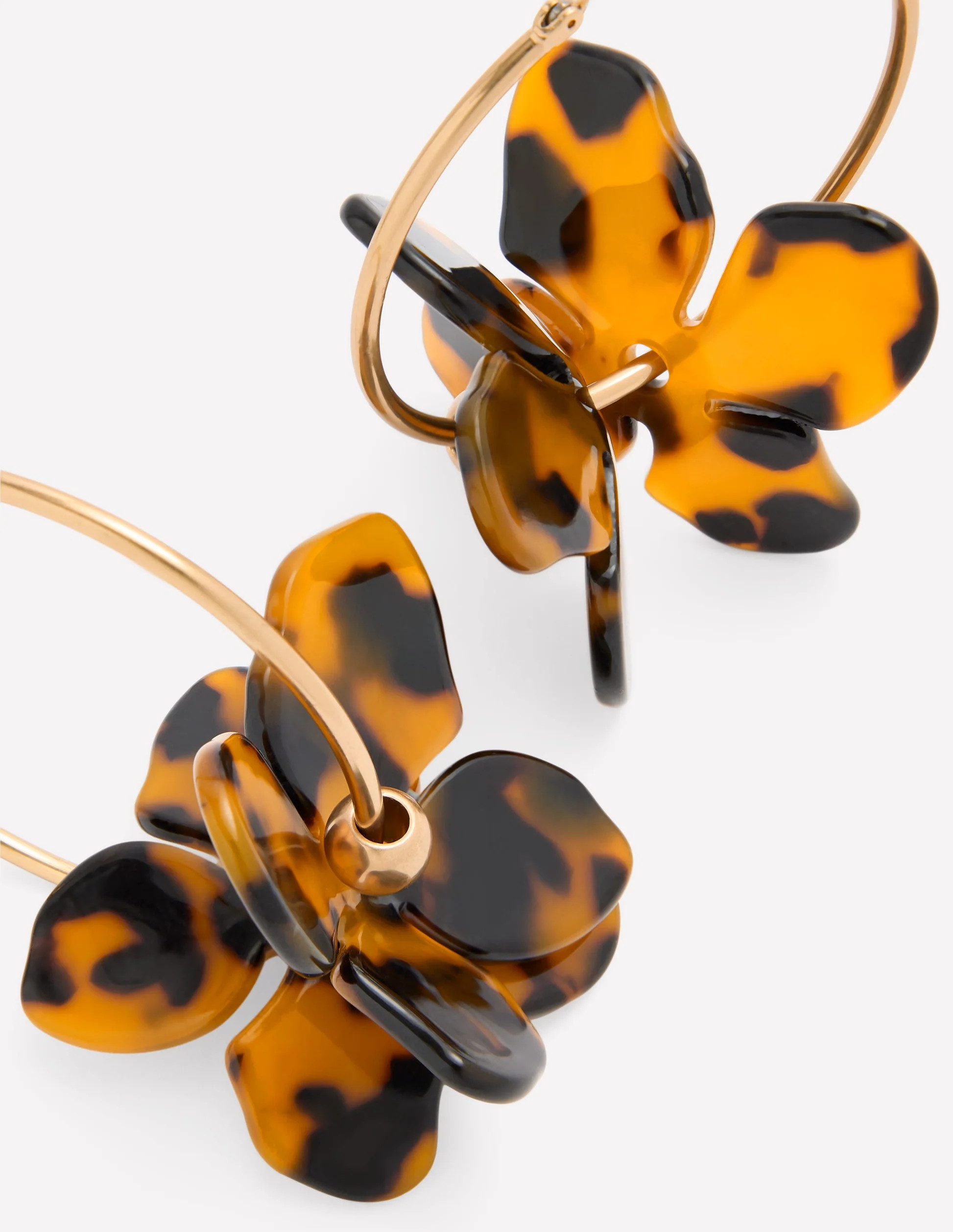 Resin Flower Hoops-Brown Tort | Boden (US)