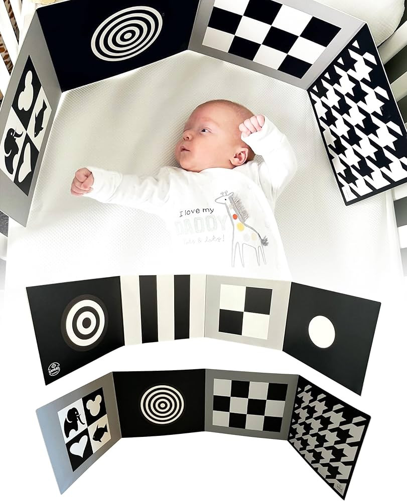 Board for Babies - Supersized Black and White Baby Cards for Developmental Newborn Tummy Time Toy... | Amazon (US)