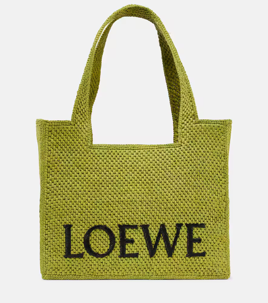 Loewe Paula's Ibiza Font Medium raffia shopper | Mytheresa (US/CA)