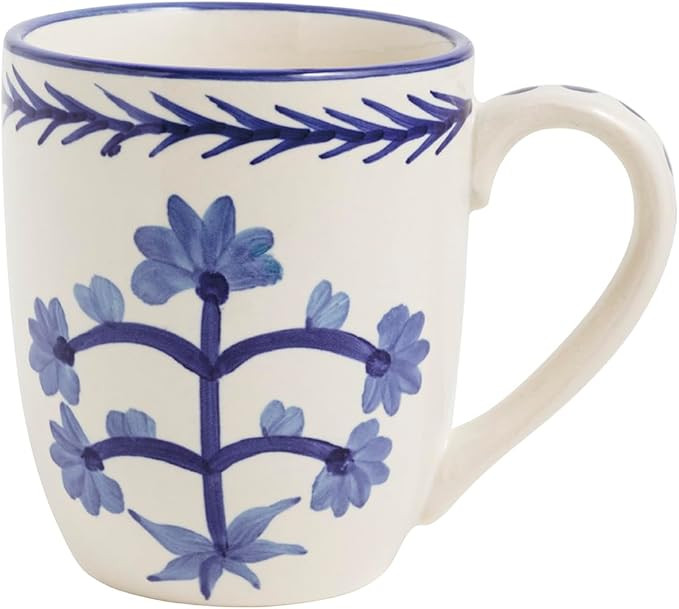 Mud Pie Stoneware Blue Mug | Amazon (US)